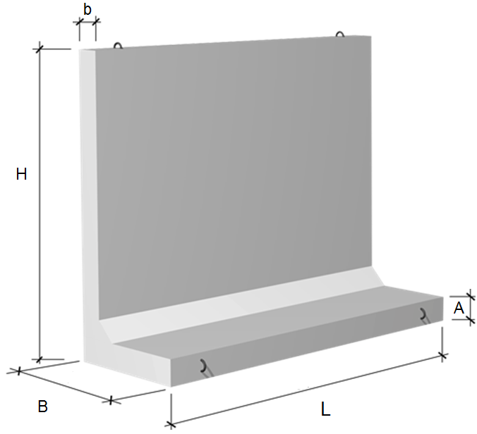 ЖБ подпорные стены по индивидуальным чертежам